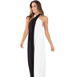 ONDADEMAR NWT Celeste Black White Maxi Dress - Enchanted Nature SZ M